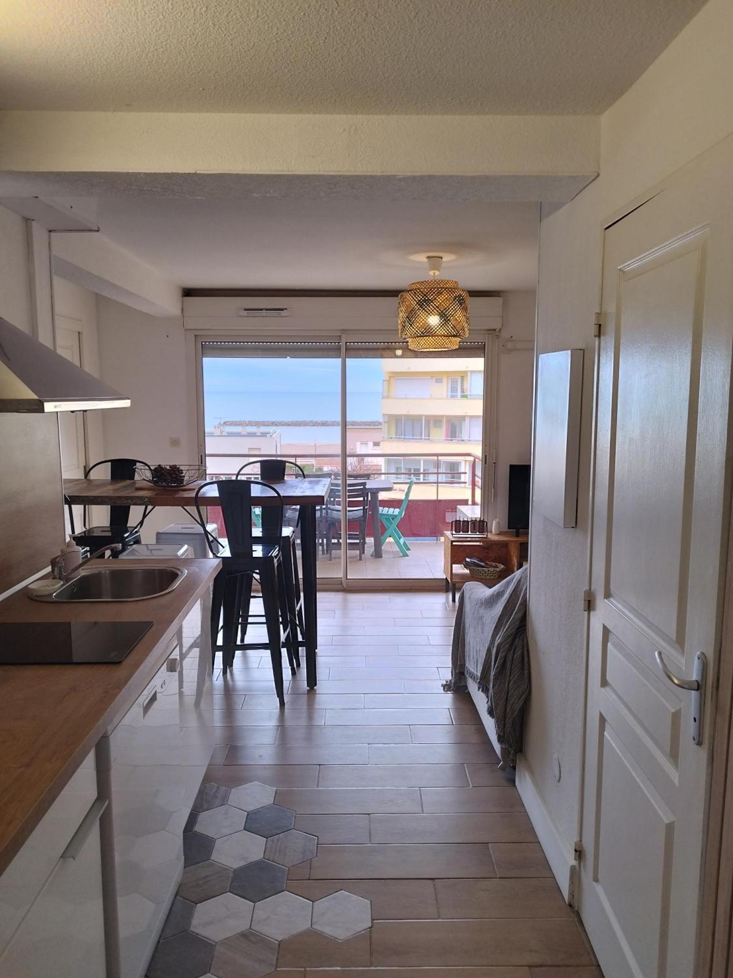 T3 Vue Mer Avec Acces A La Plage, Wifi, Clim - Dansnotreappart-Com - Valras-Plage Dış mekan fotoğraf
